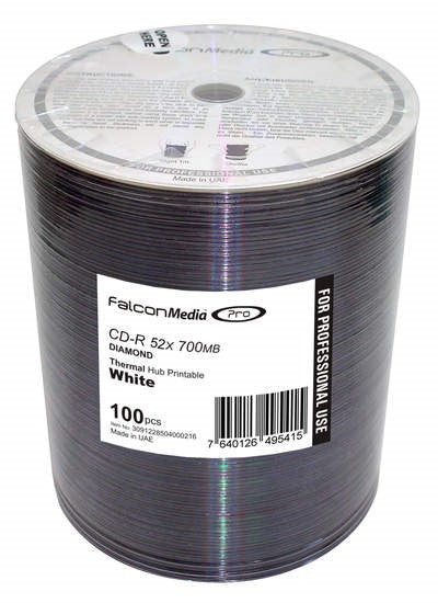 CD blanks Falcon Media FTI, Thermo Retransfer White Diamond Dye 80min/700MB, 52x