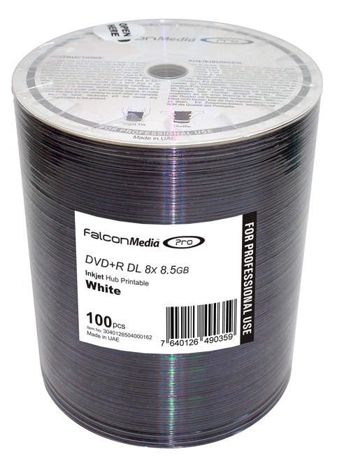 DVD-R Falcon Media FTI, Inkjet White 8,5 GB, Double Layer – adrshop-online