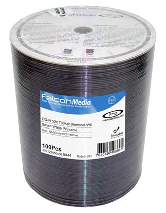 CD-Rohlinge Falcon Media FTI, Inkjet Silber Diamond Dye 80min./700MB, 52x