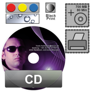 CD Replikation (Pressung) mit Labeldruck, Verpackung und Drucksachen