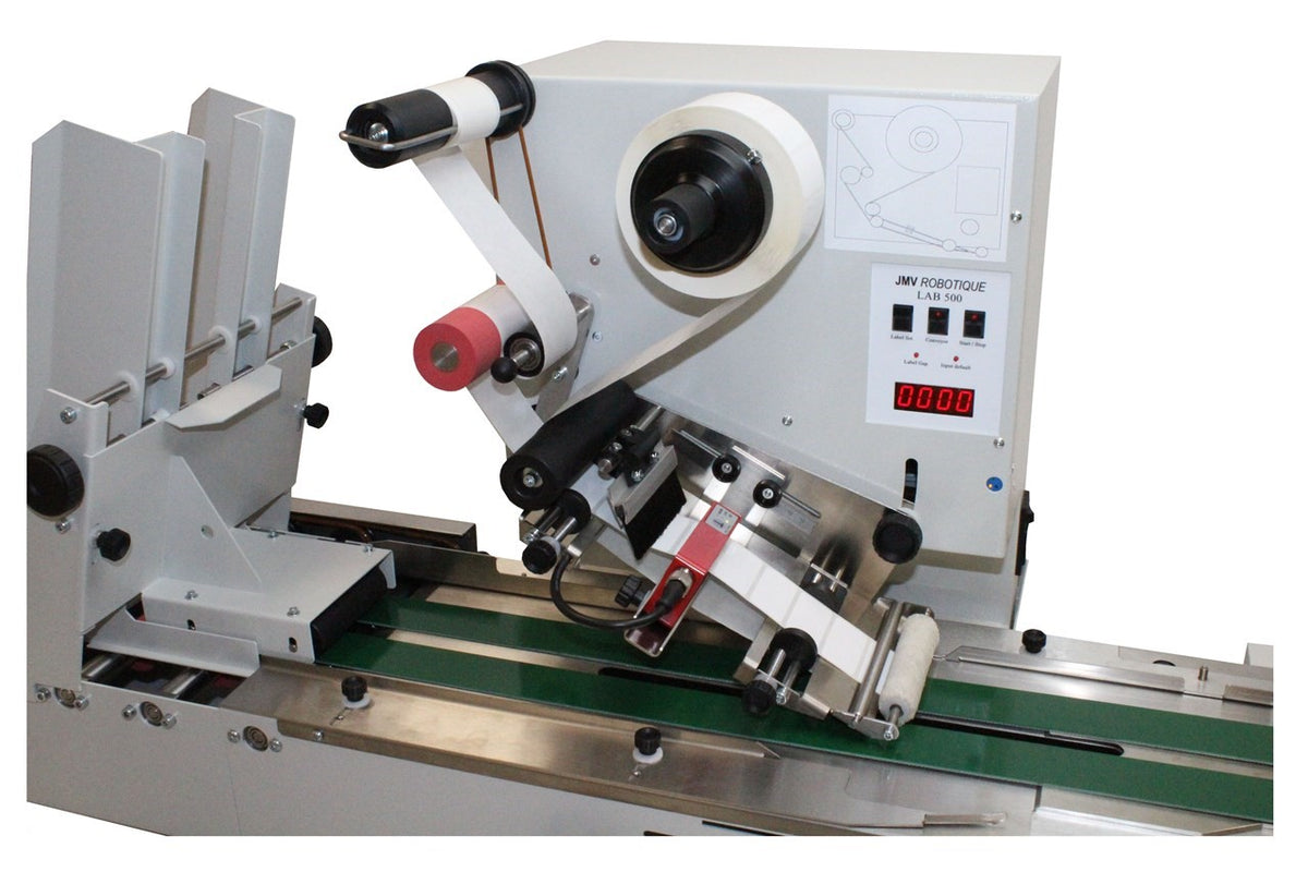 Auto Labeller Unit LAB510COF - Automatic Labeler for Coffee Pouches w/ valve, Doypacks ...
