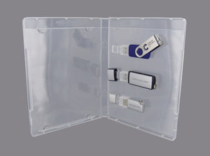 3 USB-Stick Box PP Transparent
