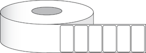 Poly White Gloss Labels, 4" x 2" (10,2 cm x 5,1 cm) 900 pcs per roll 2" core