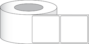 Papier Semi Gloss Etikett 4x4" (10,16 x 10,16 cm) 625 Etiketten pro Rolle 3"Kern