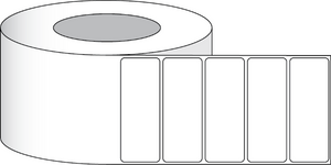 Poly White Matte Eco Labels 4" x 1,5" (10,16 x 3,81 cm) 1575 labels per roll 3"Kern