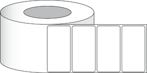 Paper Matte Labels 4" x 2" (10,16 x 5,08cm) 1250 labels per roll 3" core