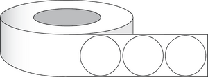 Paper High Gloss Label 2,5" (6,35 cm) 1000 circle labels per roll 3"core