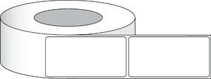 Paper High Gloss Label 2x4" (5,08 x 10,16 cm) 625 labels per roll 3"core