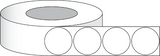 Poly Clear Gloss Eco Labels, 2" circle (5,1 cm diameter), 1250 pcs per roll, 3" core