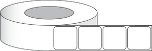 Poly White Matte Eco Labels 1,5" x 1,5" (3,81 x 3,81cm) 1575 labels per roll 3"core