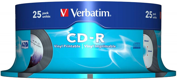 CD-R Vinyl Verbatim VINYL LOOK printable inkjet white 80min./700MB, 52x 43710