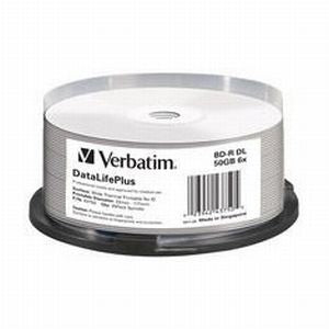 Blu-ray blank Verbatim DL 50GB (6x) Blu-Ray printable Thermo (25)