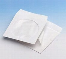 CD paper sleeves with clear window, with self-adhesive back stickers