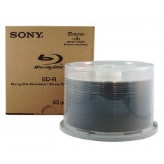 Blu-ray BD-R Sony 25GB 6x, Inkjet weiss auf Spindel (25 Stk)